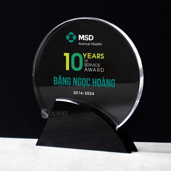 Mẫu biểu trưng mica vinh danh nhân viên