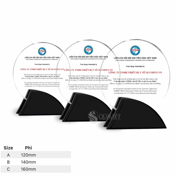 Các size biểu trưng mica thiết kế độc đáo