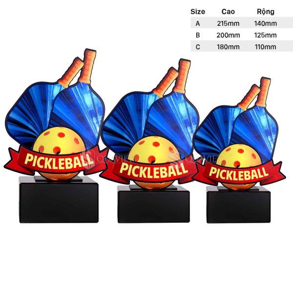 Các size cúp nghệ thuật Pickleball 91V236
