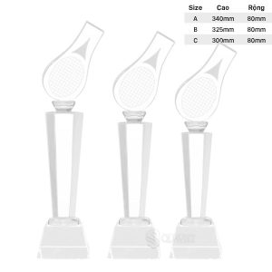 Các size cúp pha lê Milano Luxury MXG1068